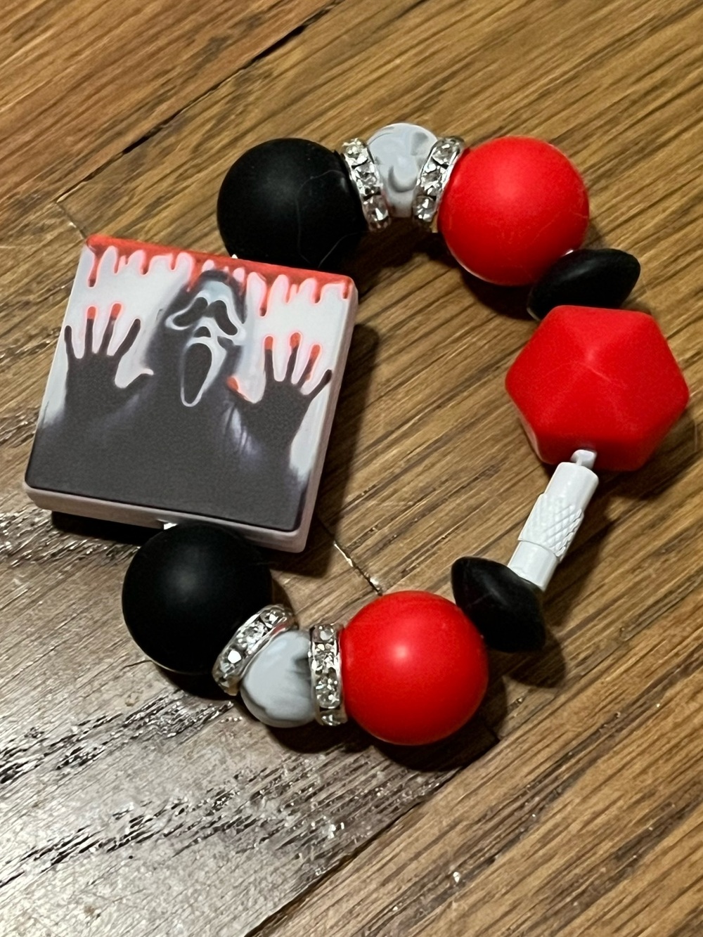 New Scream Horror Halloween themed Beaded Tumbler Stanley cup backpack charm